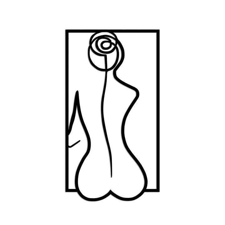 Dekoratív fém fali kiegészítő, Wallity 5101, 50x27cm, 1.5mm, 0.38kg