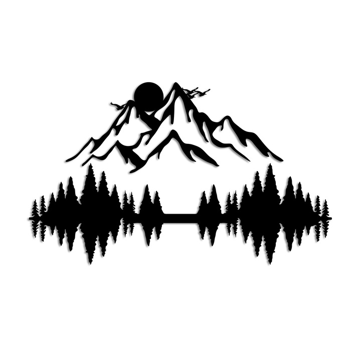 Dekoratív fali kiegészítő Wallity fém 52x20cm 50x21cm