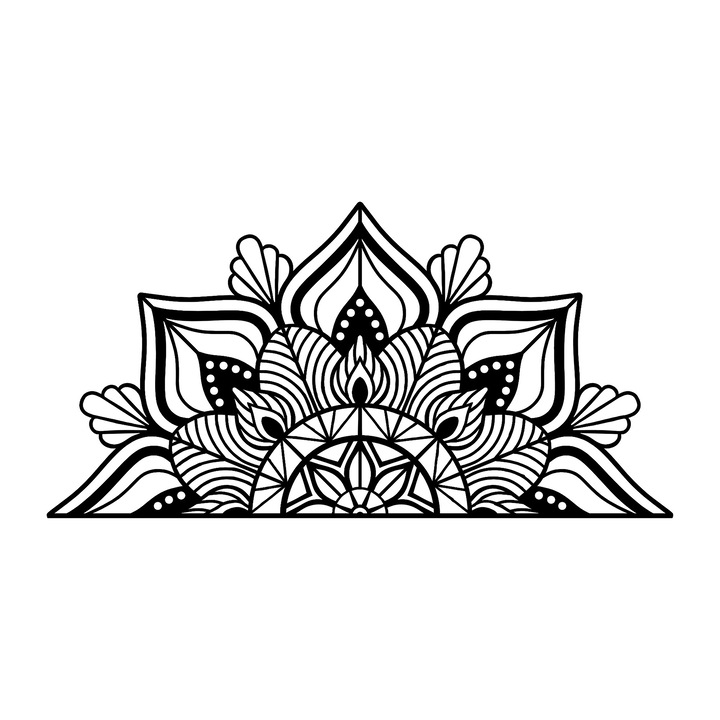 Dekoratív fém fali kiegészítő, Wallity, 118x1,5x59cm, összeszerelést igényel