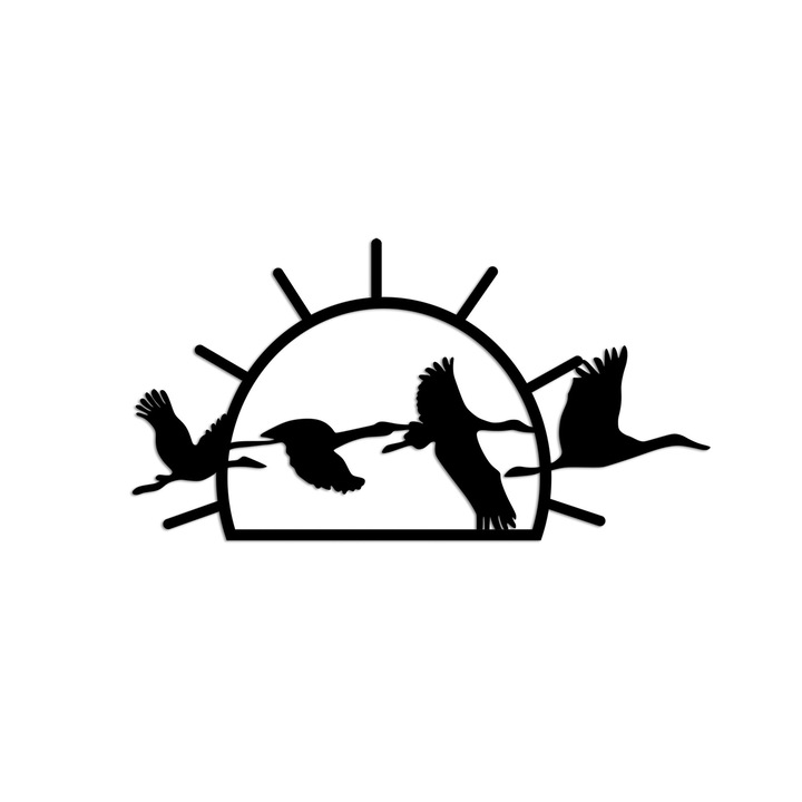 Dekoratív fém fali kiegészítő, Wallity, 70x36cm, 1,5mm vastagság