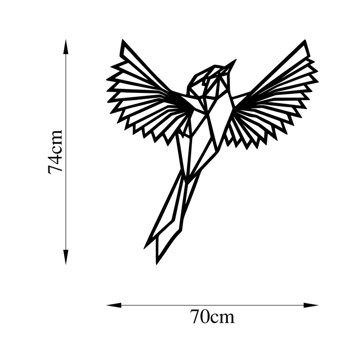 Dekoratív fém fali kiegészítő, Wallity, 70x75cm, 1,5mm vastagság