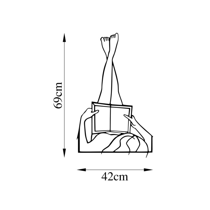Dekoratív fém fali kiegészítő, Wallity, 42x69cm