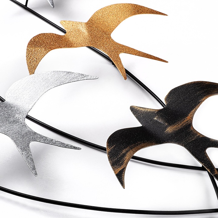 Dekoratív fémfestmény, Wallity, 45x104x8cm, kézzel festett