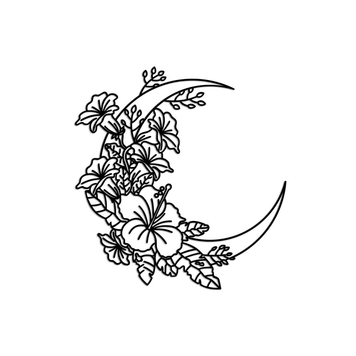 Dekoratív fém fali dekoráció, Wallity, 50x47cm, 1.5mm, 0.47kg