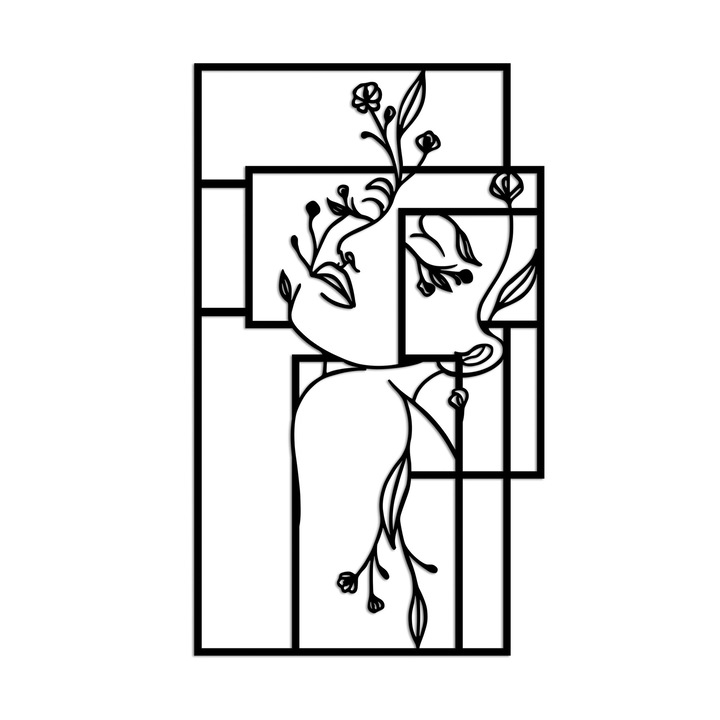 Wallity 6918 fémfestmény, 70x70 cm, ezüst