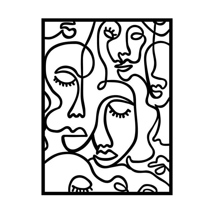 Wallity fém dekorációs festmény, 52x70cm, 1,2mm vastagság, súly 0,354kg