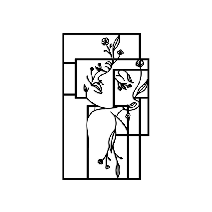 Dekoratív fém fali kiegészítő, Wallity, 50x30cm, 1.5mm, 0.26kg