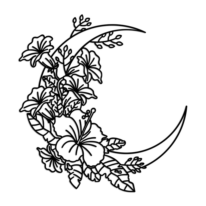 Dekoratív fém fali dekoráció, Wallity, 70x66cm, 1.5mm, 0.9kg