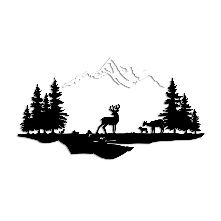 Dekoratív fali kiegészítő Wallity fém 38x11cm 70x38cm