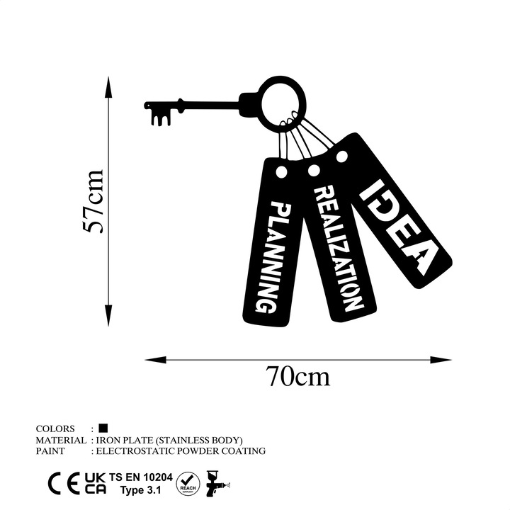 Wallity 6524 fémfestmény, 70x57cm, ezüst
