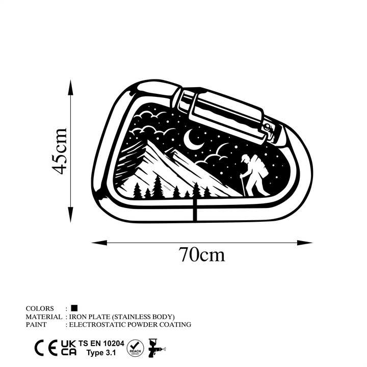 Dekoratív fémfestmény, Wallity, 70x45cm, 1.5mm, 0.851kg