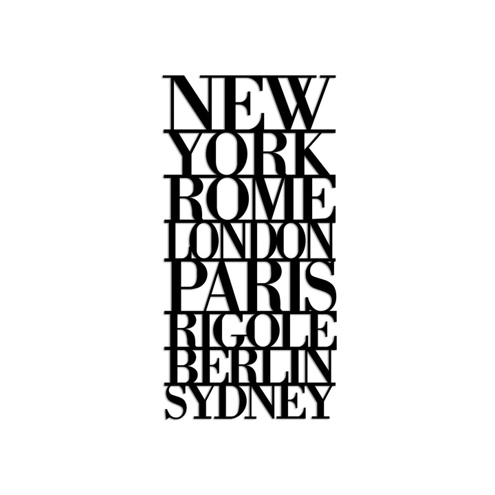 Dekoratív fém fali dekoráció, Wallity, 57x28cm, 1.5mm, 0.74kg