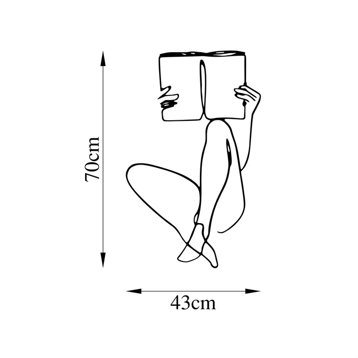 Dekoratív fém fali kiegészítő, Wallity 7853