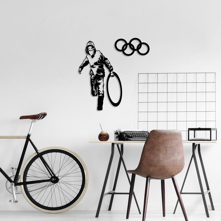 Wallity 8058 fémfestmény, 62x61cm, ezüst