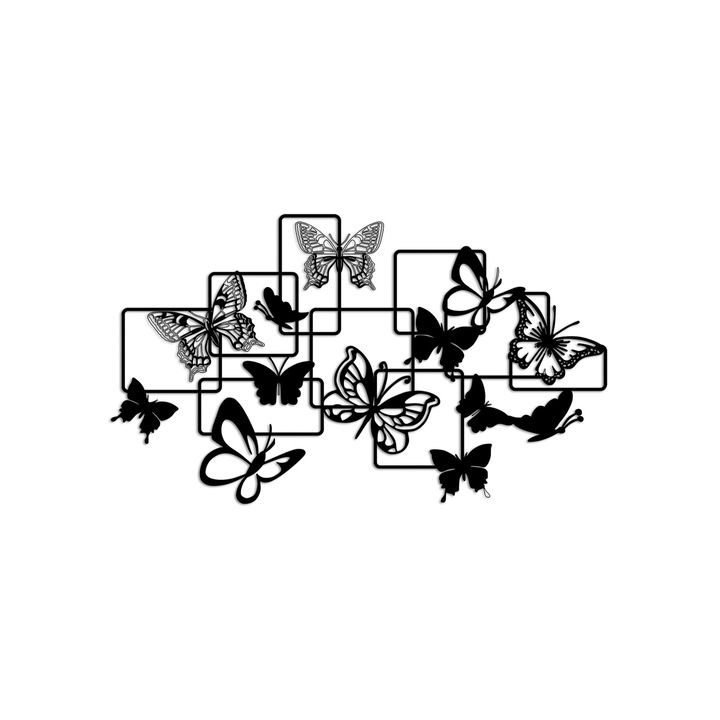 Wallity 7813 fémfestmény, 50x29cm, ezüst