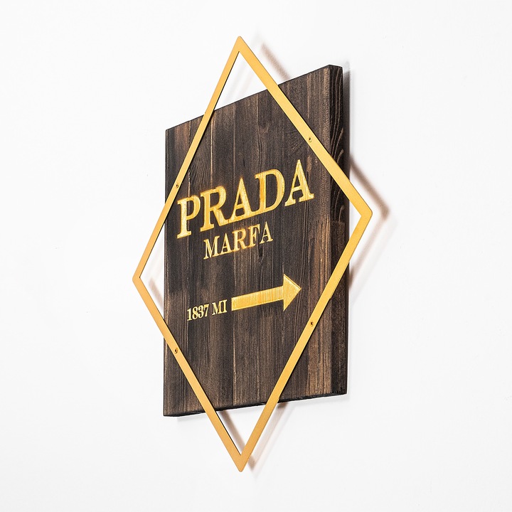 Dekoratív fali kiegészítő, Wallity, fa, barna/arany