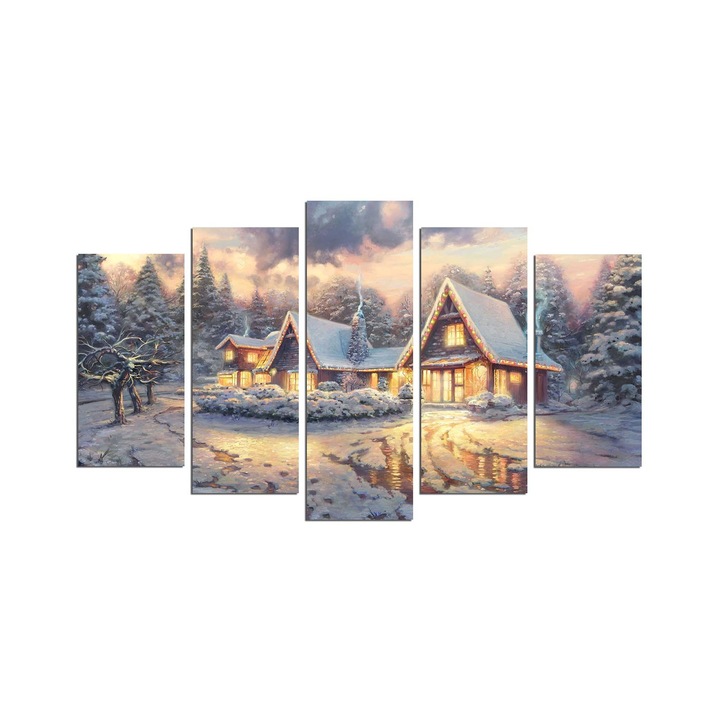 Dekoratív festmény, Wallity, 5 darabos készlet, 105x60cm, 100% MDF