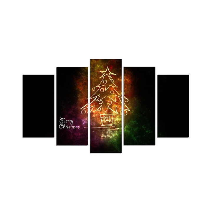 Dekoratív festmény, Wallity, 5 darabos készlet, 105x60cm, 100% MDF