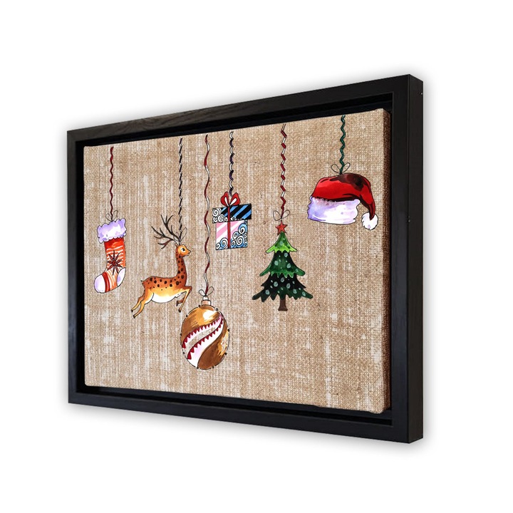 Dekoratív festmény kerettel, Wallity, 47x67cm, velúr vászon, digitális nyomtatás