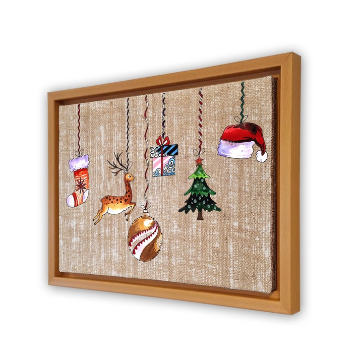 Dekoratív festmény kerettel, Wallity, 47x67cm, velúr vászon, digitális nyomtatás