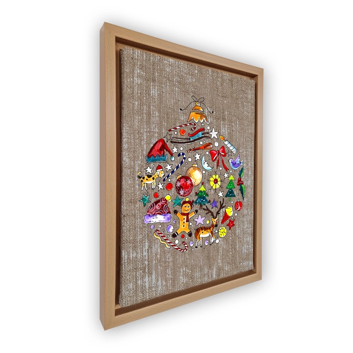 Dekoratív festmény kerettel, Wallity, 100% velúr, digitális nyomtatás, 36x46cm