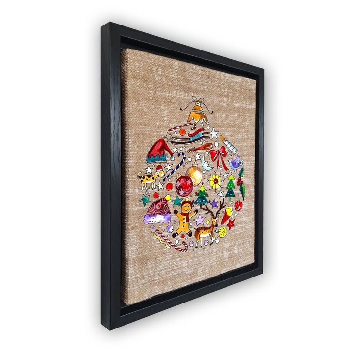 Dekoratív festmény kerettel, Wallity, 100% velúr, digitális nyomtatás, 36x46cm