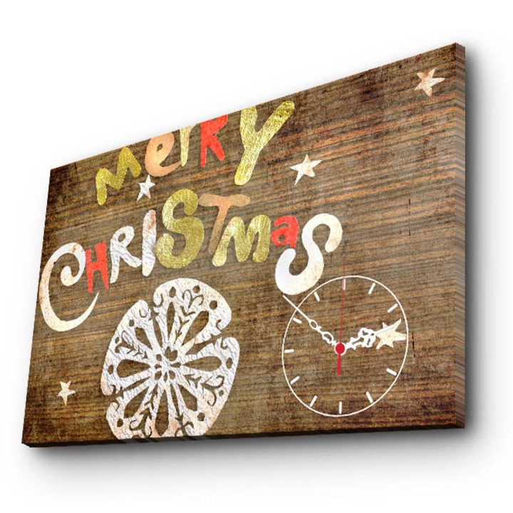 Dekoratív falióra, Wallity, 45x70cm, fa keret 3cm