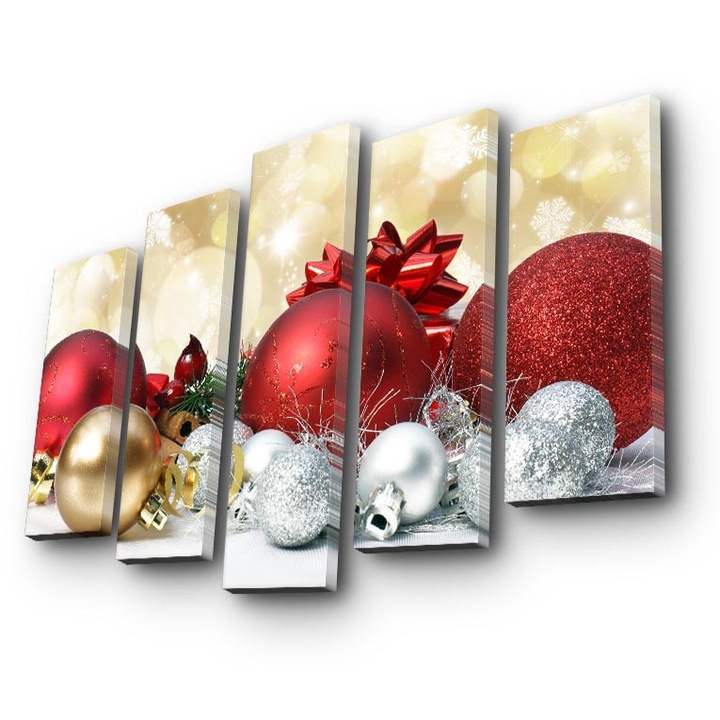 Dekoratív festmény, Wallity, 5 darab, 100% velúr, 105x70cm, fa keretben