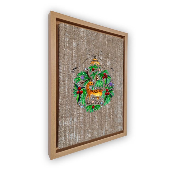 Dekoratív festmény kerettel, Wallity, 47x67cm, velúr vászon, digitális nyomtatás