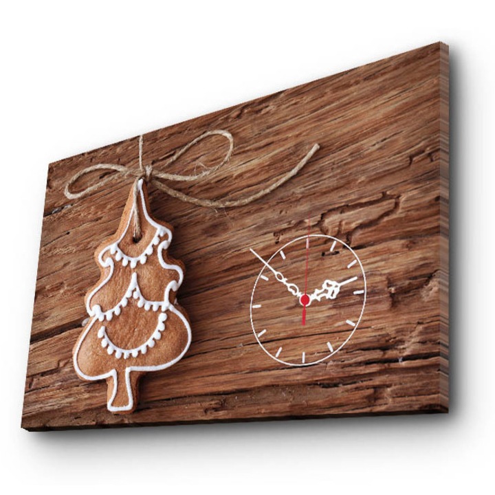 Dekoratív falióra, Wallity, 45x70cm, fa keret 3cm