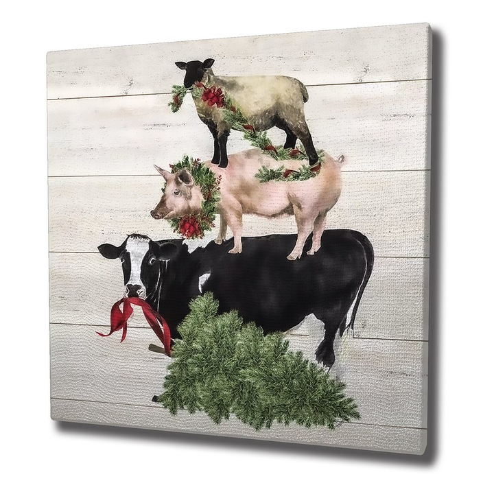 Dekoratív festmény, Wallity, 45x45cm, 100% vászon, 3cm fa keret