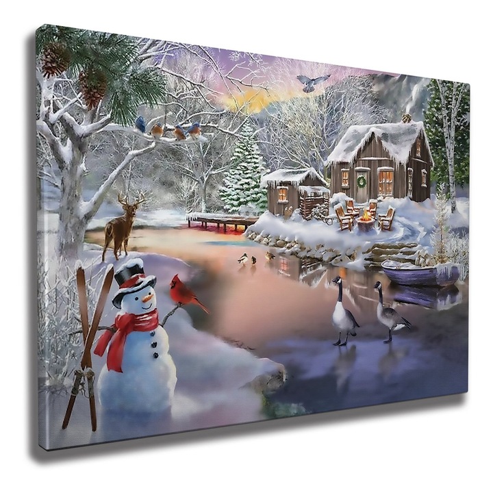 Dekoratív festmény, Wallity, 70x100cm, 100% vászon, 3cm fa keret