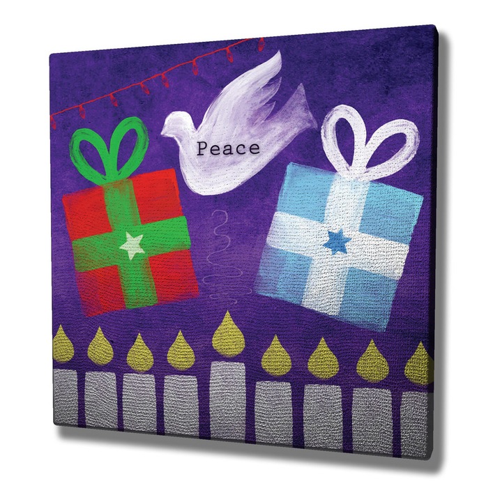 Dekoratív festmény, Wallity, 45x45cm, 100% vászon, 3cm fa keret