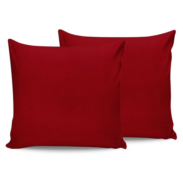 Set fete de perna Xmas, 60x60cm, 100% bumbac, protectie antibacteriana, bordeaux