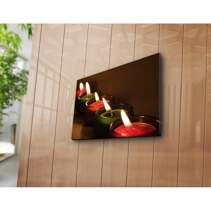 Tablou decorativ, Xmas, multicolor, 30x40cm, cadru din lemn 3cm