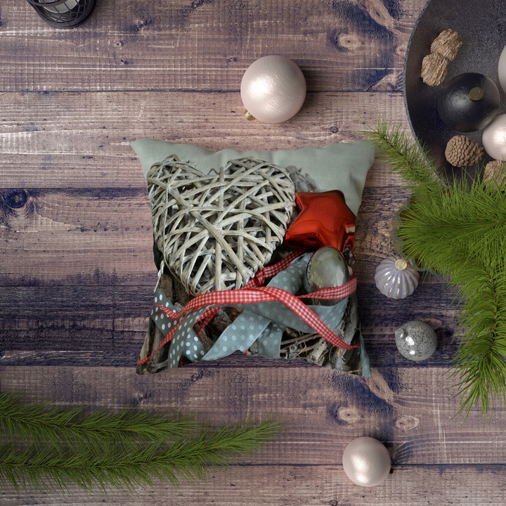 Fata de perna, Xmas, multicolor, 43x43cm, imprimeu digital