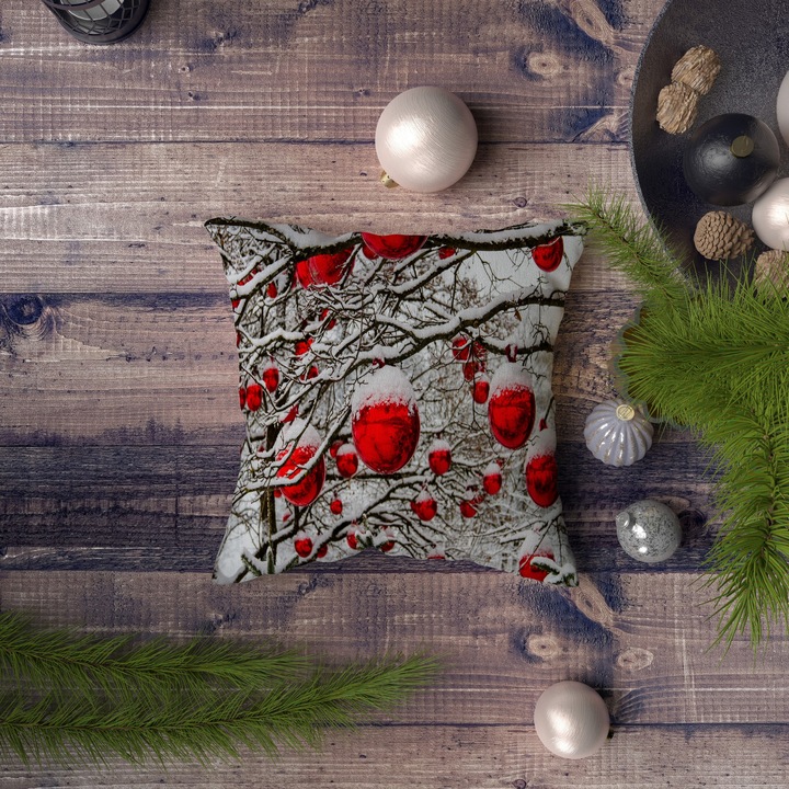 Fata de perna Xmas multicolor 43x43 cm, bumbac poliester