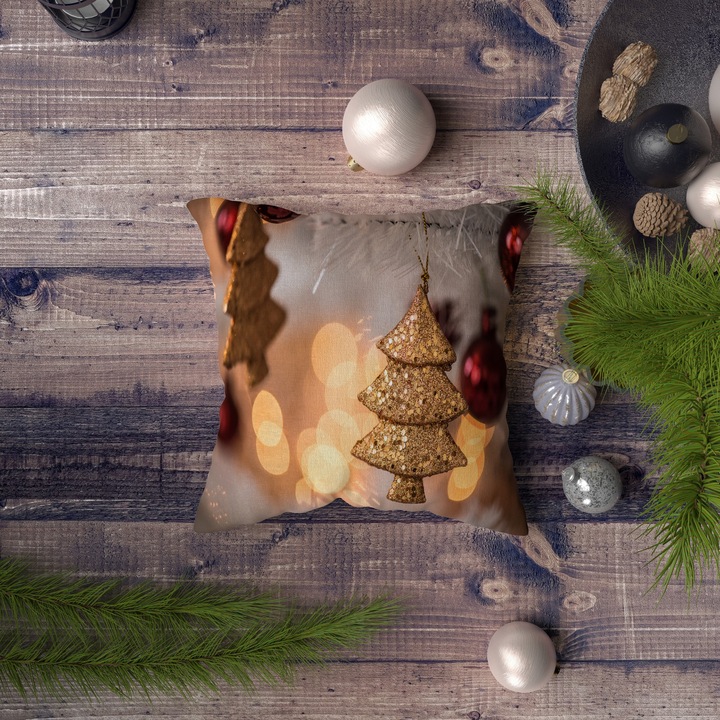 Fata de perna, Xmas, 43x43cm, imprimeu digital