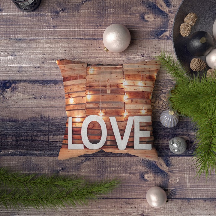 Fata de perna, Xmas, 43x43cm, imprimeu digital