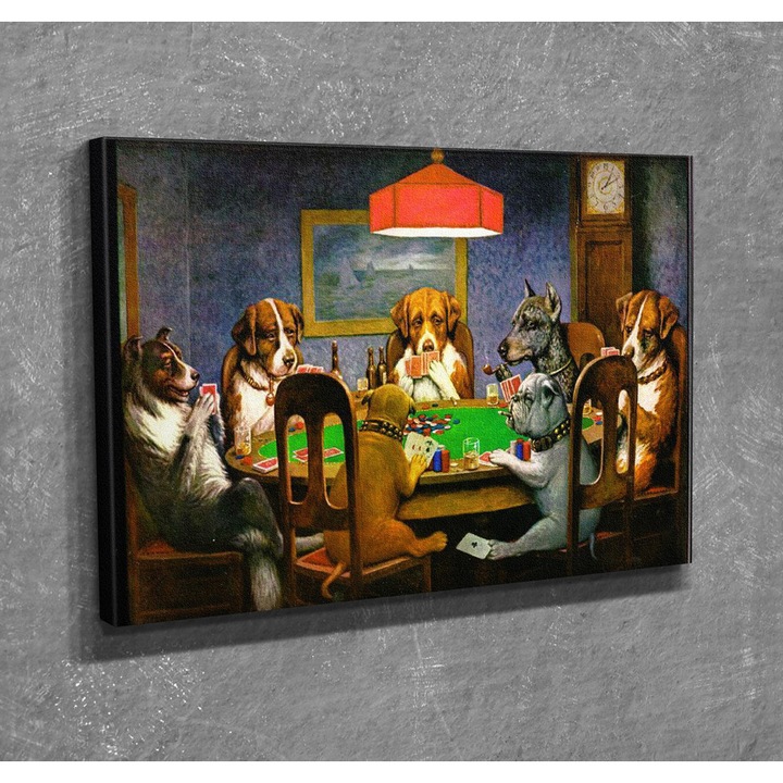Декоративна картина, Коледа, картина върху платно, 30x40 см, многоцветна, приятел в нужда