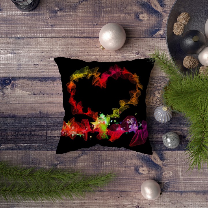 Fata de perna, Xmas, multicolor, 43x43cm, imprimeu digital