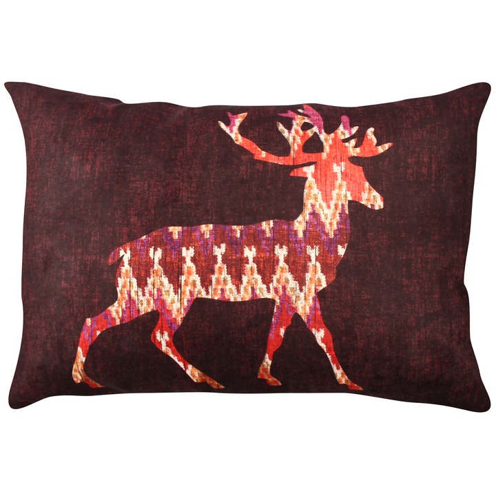 Perna decorativa, Xmas, multicolor, 33x48cm, umplutura din silicon