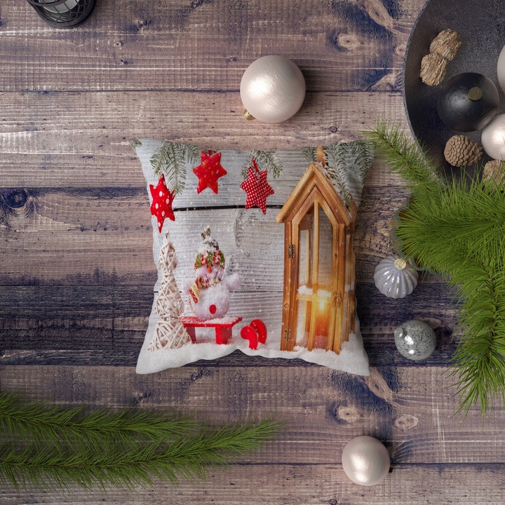 Fata de perna, Xmas, multicolor, 43x43cm