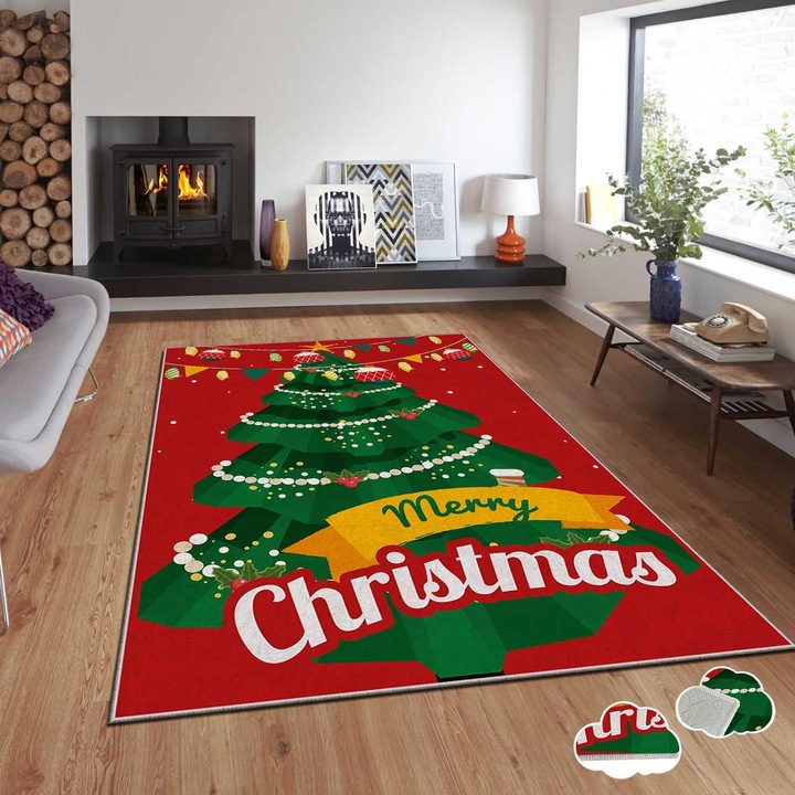 Covor, Xmas, 140x220cm, multicolor, spuma laminata