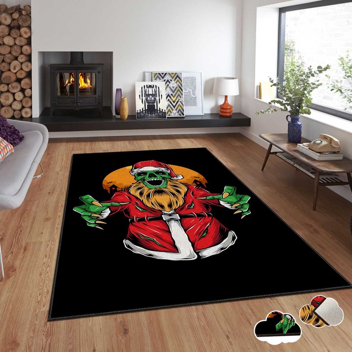 Covor Xmas, 120x180cm, multicolor, antiderapant, poliester