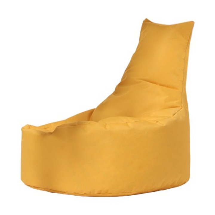Fotoliu bean bag, Atelier Del Sofa, galben, 70x70x35cm, sistem fermoar ascuns