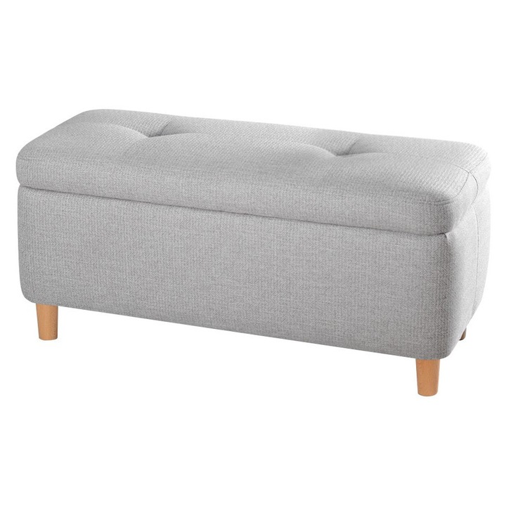 Taburet, Atelier Del Sofa, gri deschis, 100x45x41cm