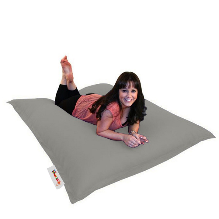 Fotoliu puf, Atelier Del Sofa, 100x100cm, impermeabil, sistem fermoar dublu, gri