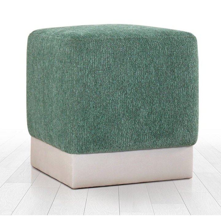 Taburet, Atelier Del Sofa, verde, 45x45x45cm, spuma ortopedica 6cm