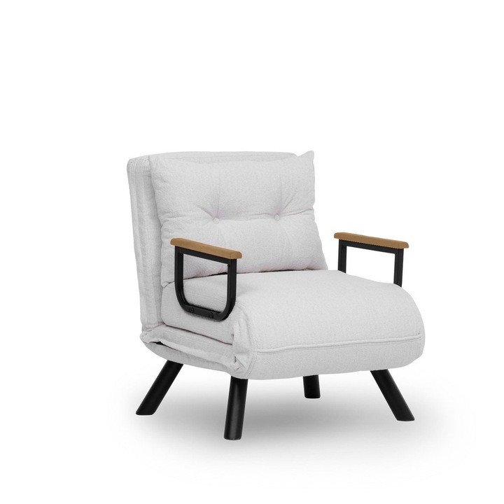 Canapea extensibila cu 1 loc, sando single - material teddy - crem, Atelier Del Sofa 0141